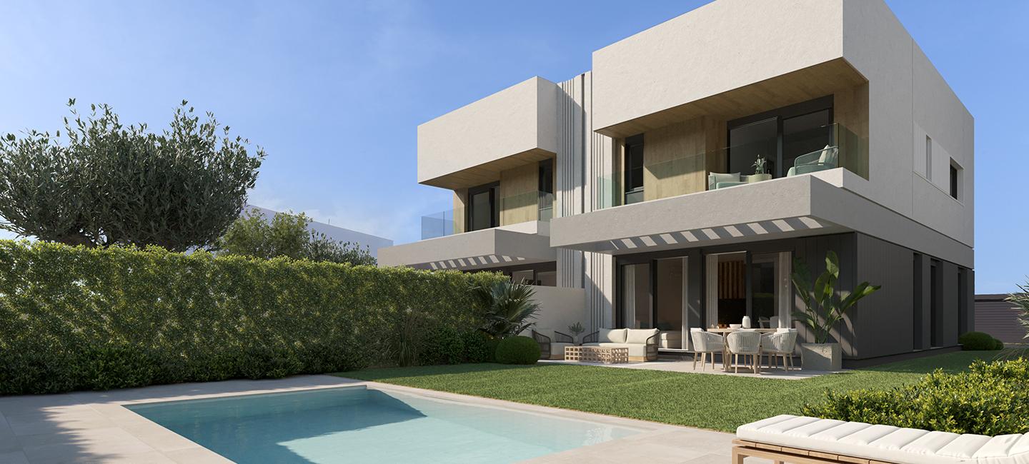 Luxurious detached villas with sea views in Puig de Ros, Mallorca